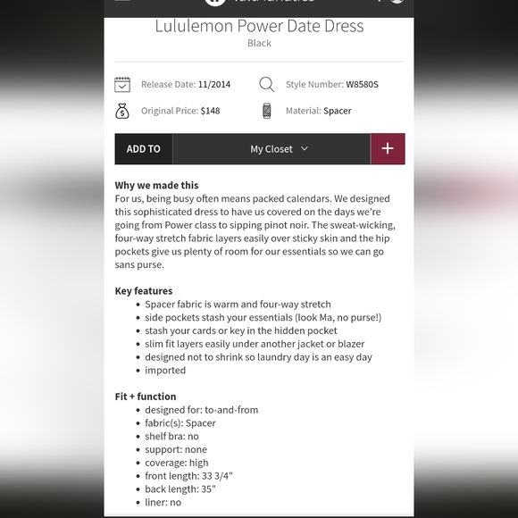 Lululemon Power Play Dress - Picture 10 of 13